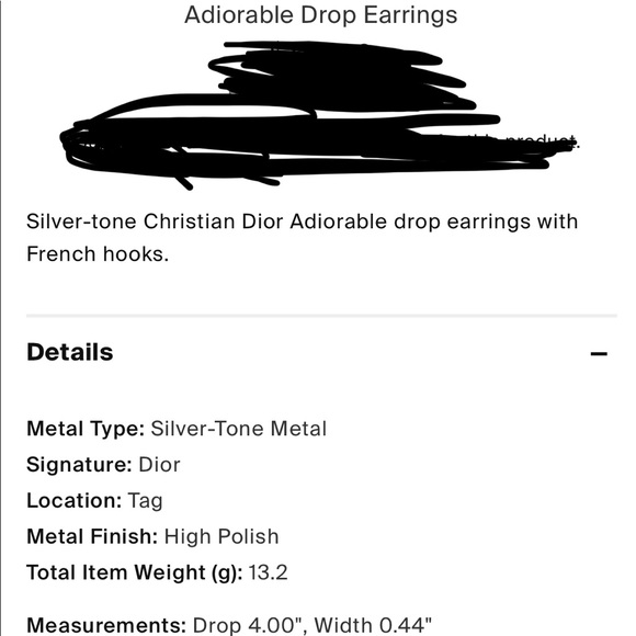 CHRISTIAN DIOR ADIORABLE EARRINGS - Picture 5 of 8